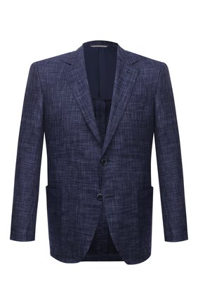 Мужской пиджак из шерсти и шелка CANALI синего цвета по цене 146500 руб., арт. E21288/CX03172/116 | Фото 1 Мужской пиджак из шерсти и шелка CANALI синего цвета, арт. E21288/CX03172/116 | Фото 1