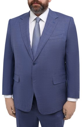 Мужской шерстяной костюм CANALI синего цвета по цене 193500 руб., арт. 11280/10/AA02526/60-64 | Фото 2 Мужской шерстяной костюм CANALI синего цвета, арт. 11280/10/AA02526/60-64 | Фото 2 (Рукава: Длинные; Материал внешний: Шерсть; Материал подклада: Купро; Стили: Классический; Костюмы М: Однобортный; Big sizes: Big Sizes)