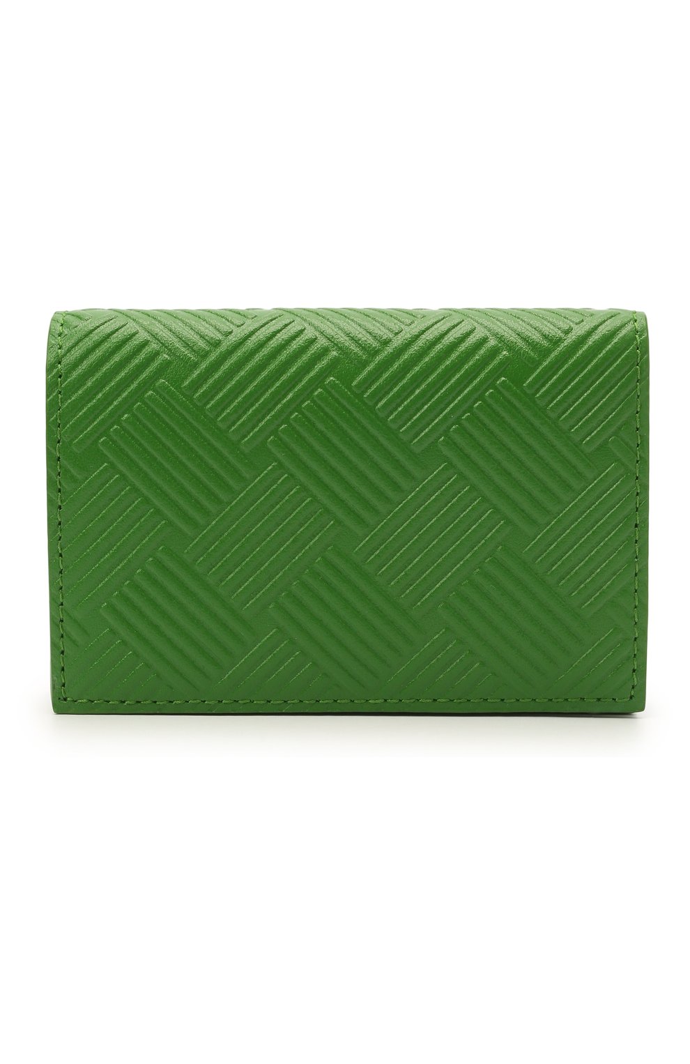 Мужской кожаный футляр для кредитных карт BOTTEGA VENETA зеленого цвета, арт. 649879/V0SQ3 | Фото 1