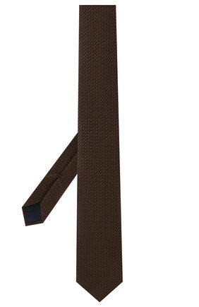 Мужской шелковый галстук CORNELIANI коричневого цвета, арт. 87U306-1120302/00 | Фото 2 (Материал: Текстиль, Шелк; Принт: Без принта)