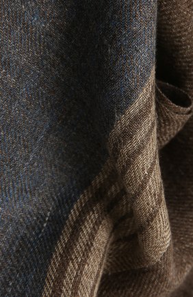 Мужской льняной шарф LORO PIANA коричневого цвета по цене 46200 руб., арт. FAL6393 | Фото 2 Мужской льняной шарф LORO PIANA коричневого цвета, арт. FAL6393 | Фото 2