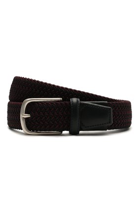 Мужской комбинированный ремень CORNELIANI бордового цвета по цене 17850 руб., арт. 87V356-1120828/00 | Фото 1 Мужской комбинированный ремень CORNELIANI бордового цвета, арт. 87V356-1120828/00 | Фото 1