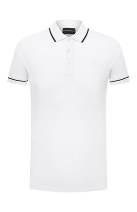 Мужское хлопковое поло EMPORIO ARMANI белого цвета по цене 19450 руб., арт. 3K1F8P/1JM2Z | Фото 1 Мужское хлопковое поло EMPORIO ARMANI белого цвета, арт. 3K1F8P/1JM2Z | Фото 1