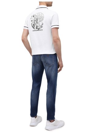 Мужское хлопковое поло EMPORIO ARMANI белого цвета по цене 19450 руб., арт. 3K1F8P/1JM2Z | Фото 2 Мужское хлопковое поло EMPORIO ARMANI белого цвета, арт. 3K1F8P/1JM2Z | Фото 2