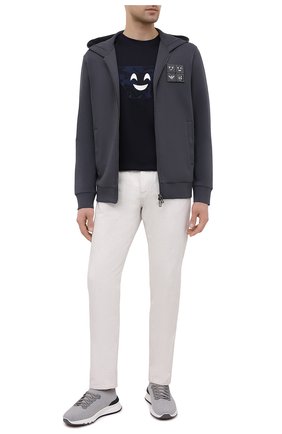 Мужской хлопковая толстовка EMPORIO ARMANI серого цвета по цене 24350 руб., арт. 3K1MH5/1JHSZ | Фото 2 Мужской хлопковая толстовка EMPORIO ARMANI серого цвета, арт. 3K1MH5/1JHSZ | Фото 2