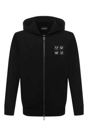 Мужской хлопковая толстовка EMPORIO ARMANI черного цвета по цене 24350 руб., арт. 3K1MH5/1JHSZ | Фото 1 Мужской хлопковая толстовка EMPORIO ARMANI черного цвета, арт. 3K1MH5/1JHSZ | Фото 1