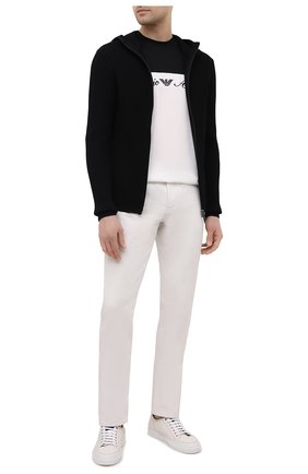 Мужской хлопковый кардиган EMPORIO ARMANI черного цвета по цене 25450 руб., арт. 3K1MXG/1MLZZ | Фото 2 Мужской хлопковый кардиган EMPORIO ARMANI черного цвета, арт. 3K1MXG/1MLZZ | Фото 2
