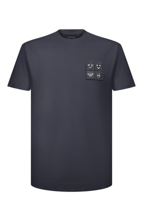 Мужская хлопковая футболка EMPORIO ARMANI серого цвета по цене 12050 руб., арт. 3K1TBR/1JTUZ | Фото 1 Мужская хлопковая футболка EMPORIO ARMANI серого цвета, арт. 3K1TBR/1JTUZ | Фото 1