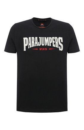 Мужская хлопковая футболка PARAJUMPERS черного цвета по цене 7365 руб., арт. TS03/WALD0 TEE | Фото 1 Мужская хлопковая футболка PARAJUMPERS черного цвета, арт. TS03/WALD0 TEE | Фото 1
