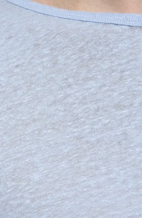 Мужская льняная футболка DEREK ROSE голубого цвета, арт. 3163-J0RD002 | Фото 5 (Кросс-КТ: домашняя одежда; Рукава: Короткие; Длина (для топов): Стандартные; Мужское Кросс-КТ: Футболка-белье; Материал внешний: Лен)