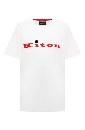 Мужская хлопковая футболка KITON белого цвета по цене 66000 руб., арт. UK1164L | Фото 1 Мужская хлопковая футболка KITON белого цвета, арт. UK1164L | Фото 1
