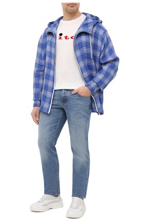 Мужская хлопковая футболка KITON белого цвета по цене 66000 руб., арт. UK1164L | Фото 2 Мужская хлопковая футболка KITON белого цвета, арт. UK1164L | Фото 2