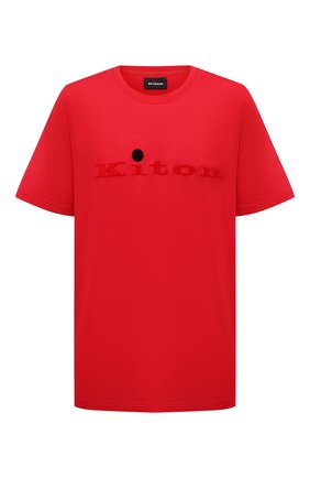 Мужская хлопковая футболка KITON красного цвета по цене 66000 руб., арт. UK1164L | Фото 1 Мужская хлопковая футболка KITON красного цвета, арт. UK1164L | Фото 1