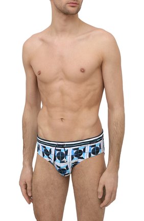 Мужские плавки DOLCE & GABBANA голубого цвета по цене 25900 руб., арт. M4A09J/FPG3M | Фото 2 Мужские плавки DOLCE & GABBANA голубого цвета, арт. M4A09J/FPG3M | Фото 2