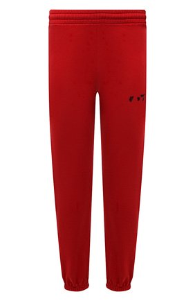 Мужские хлопковые джоггеры OFF-WHITE красного цвета по цене 42500 руб., арт. 0MCH030S21FLE001 | Фото 1 Мужские хлопковые джоггеры OFF-WHITE красного цвета, арт. 0MCH030S21FLE001 | Фото 1
