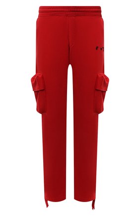 Мужские хлопковые брюки-карго OFF-WHITE красного цвета по цене 83500 руб., арт. 0MCH036S21FLE002 | Фото 1 Мужские хлопковые брюки-карго OFF-WHITE красного цвета, арт. 0MCH036S21FLE002 | Фото 1 (Длина (брюки, джинсы): Стандартные; Материал внешний: Хлопок; Силуэт М (брюки): Карго; Случай: Повседневный; Стили: Гранж)