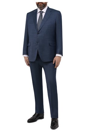 Мужской шерстяной костюм CANALI синего цвета по цене 193500 руб., арт. 21280/10/AA02524/60-64 | Фото 1 Мужской шерстяной костюм CANALI синего цвета, арт. 21280/10/AA02524/60-64 | Фото 1 (Материал подклада: Купро; Материал внешний: Шерсть; Рукава: Длинные; Стили: Классический; Костюмы М: Однобортный; Big sizes: Big Sizes)