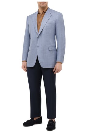 Мужской пиджак из шерсти и шелка CANALI голубого цвета по цене 129500 руб., арт. 21280/CU00383 | Фото 2 Мужской пиджак из шерсти и шелка CANALI голубого цвета, арт. 21280/CU00383 | Фото 2