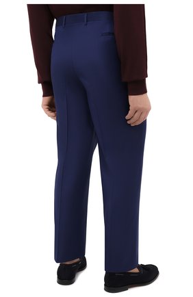Мужские шерстяные брюки CANALI синего цвета, арт. 71012/AS10315/60-64 | Фото 4 (Big sizes: Big Sizes; Материал внешний: Шерсть; Длина (брюки, джинсы): Стандартные; Стили: Классический; Случай: Формальный; Материал подклада: Вискоза)