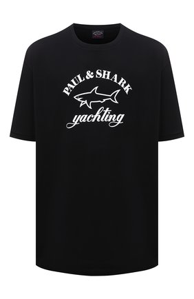 Мужская хлопковая футболка PAUL&SHARK черного цвета по цене 14950 руб., арт. 21411052/C00/3XL-6XL | Фото 1 Мужская хлопковая футболка PAUL&SHARK черного цвета, арт. 21411052/C00/3XL-6XL | Фото 1