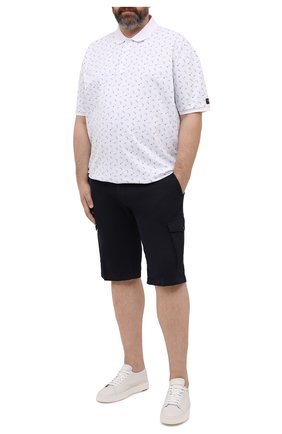 Мужское хлопковое поло PAUL&SHARK белого цвета по цене 24150 руб., арт. 21411235/C00/3XL-6XL | Фото 2 Мужское хлопковое поло PAUL&SHARK белого цвета, арт. 21411235/C00/3XL-6XL | Фото 2 (Рукава: Короткие; Длина (для топов): Удлиненные; Материал внешний: Хлопок; Застежка: Пуговицы; Стили: Кэжуэл)