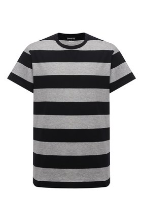Мужская хлопковая футболка YOHJI YAMAMOTO серого цвета по цене 29950 руб., арт. HD-T51-074 | Фото 1 Мужская хлопковая футболка YOHJI YAMAMOTO серого цвета, арт. HD-T51-074 | Фото 1 (Длина (для топов): Стандартные; Рукава: Короткие; Материал внешний: Хлопок; Принт: С принтом; Стили: Гранж)
