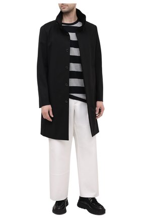 Мужская хлопковая футболка YOHJI YAMAMOTO серого цвета по цене 29950 руб., арт. HD-T51-074 | Фото 2 Мужская хлопковая футболка YOHJI YAMAMOTO серого цвета, арт. HD-T51-074 | Фото 2 (Длина (для топов): Стандартные; Рукава: Короткие; Материал внешний: Хлопок; Принт: С принтом; Стили: Гранж)