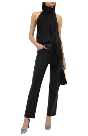 Женские текстильные туфли t-screw TOM FORD светло-голубого цвета по цене 56800 руб., арт. W2326T-STA | Фото 2 Женские текстильные туфли t-screw TOM FORD светло-голубого цвета, арт. W2326T-STA | Фото 2