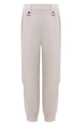 Женские брюки GIORGIO ARMANI светло-серого цвета по цене 99500 руб., арт. 1SHPP0GJ/T02AW | Фото 1 Женские брюки GIORGIO ARMANI светло-серого цвета, арт. 1SHPP0GJ/T02AW | Фото 1