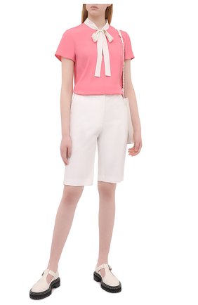 Женская блузка REDVALENTINO розового цвета по цене 23850 руб., арт. VR0AAC45/5SM | Фото 2 Женская блузка REDVALENTINO розового цвета, арт. VR0AAC45/5SM | Фото 2