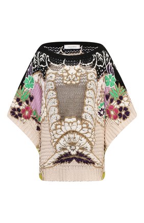Женская хлопковое пончо VALENTINO разноцветного цвета по цене 365000 руб., арт. VB3KC21J695 | Фото 1 Женская хлопковое пончо VALENTINO разноцветного цвета, арт. VB3KC21J695 | Фото 1 (Материал внешний: Хлопок; Стили: Бохо; Длина (верхняя одежда): Короткие)