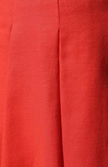 Женская льняная юбка LORO PIANA кораллового цвета, арт. FAL6345 | Фото 5 (Региональные ограничения белый список (Axapta Mercury): RU; Женское Кросс-КТ: Юбка-одежда; Длина Ж (юбки, платья, шорты): Миди; Материал внешний: Лен; Стили: Кэжуэл)