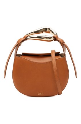 Женская сумка kiss CHLOÉ светло-коричневого цвета по цене 104000 руб., арт. CHC21US350E48 | Фото 6 Женская сумка kiss CHLOÉ светло-коричневого цвета, арт. CHC21US350E48 | Фото 6 (Сумки-технические: Сумки через плечо, Сумки top-handle; Материал: Натуральная кожа; Размер: mini; Ремень/цепочка: На ремешке)