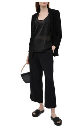 Женский топ из вискозы EMPORIO ARMANI черного цвета по цене 26800 руб., арт. ANK27T/A2154 | Фото 2 Женский топ из вискозы EMPORIO ARMANI черного цвета, арт. ANK27T/A2154 | Фото 2