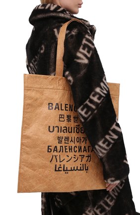 Женский сумка-тоут shopping m BALENCIAGA бежевого цвета по цене 69950 руб., арт. 508454/2KE13 | Фото 2 Женский сумка-тоут shopping m BALENCIAGA бежевого цвета, арт. 508454/2KE13 | Фото 2 (Материал: Текстиль; Размер: large; Сумки-технические: Сумки-шопперы)