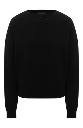 Женский свитшот из вискозы EMPORIO ARMANI черного цвета по цене 28750 руб., арт. 3K2MWA/2M24Z | Фото 1 Женский свитшот из вискозы EMPORIO ARMANI черного цвета, арт. 3K2MWA/2M24Z | Фото 1