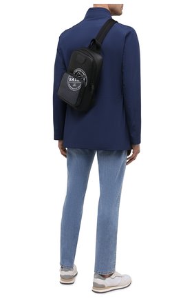 Мужской рюкзак sihorn BALLY черного цвета, арт. SIH0RN.SBC/80 | Фото 2 (Ремень/цепочка: На ремешке; Материал: Натуральная кожа; Размер: medium; Стили: Кэжуэл)