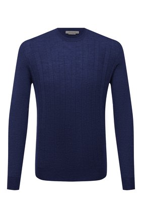Мужской шерстяной джемпер CORNELIANI синего цвета по цене 38000 руб., арт. 87M520-1125107/00 | Фото 1 Мужской шерстяной джемпер CORNELIANI синего цвета, арт. 87M520-1125107/00 | Фото 1
