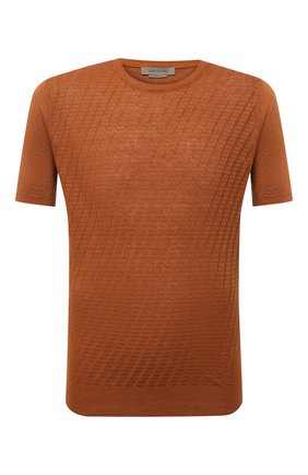 Мужской льняной джемпер CORNELIANI коричневого цвета по цене 32300 руб., арт. 87M571-1125146/00 | Фото 1 Мужской льняной джемпер CORNELIANI коричневого цвета, арт. 87M571-1125146/00 | Фото 1