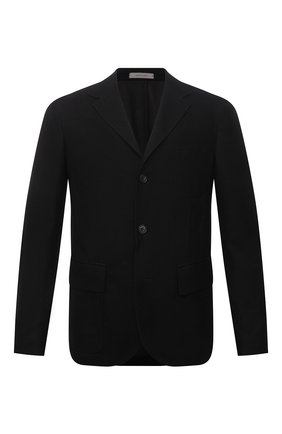 Мужской пиджак из шелка и хлопка CORNELIANI черного цвета по цене 99500 руб., арт. 87X543-1116395/90 | Фото 1 Мужской пиджак из шелка и хлопка CORNELIANI черного цвета, арт. 87X543-1116395/90 | Фото 1 (Рукава: Длинные; Материал внешний: Шелк, Хлопок; Стили: Кэжуэл; Пиджаки М: Приталенный; Случай: Повседневный; Длина (для топов): Стандартные; 1-2-бортные: Однобортные)