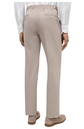 Мужские брюки из хлопка и кашемира CORNELIANI светло-бежевого цвета, арт. 874B05-1114105/02 | Фото 4 (Длина (брюки, джинсы): Стандартные; Случай: Повседневный; Материал внешний: Хлопок; Стили: Кэжуэл)