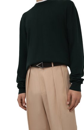 Мужской кожаный ремень BOTTEGA VENETA темно-коричневого цвета по цене 37550 руб., арт. 657154/VMAU3 | Фото 2 Мужской кожаный ремень BOTTEGA VENETA темно-коричневого цвета, арт. 657154/VMAU3 | Фото 2