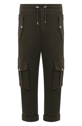 Мужские хлопковые брюки-карго BALMAIN хаки цвета по цене 96700 руб., арт. VH10B029/J194 | Фото 1 Мужские хлопковые брюки-карго BALMAIN хаки цвета, арт. VH10B029/J194 | Фото 1 (Материал внешний: Хлопок; Случай: Повседневный; Длина (брюки, джинсы): Укороченные; Силуэт М (брюки): Карго; Стили: Милитари)
