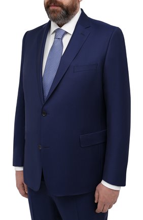 Мужской шерстяной костюм EDUARD DRESSLER темно-синего цвета по цене 122500 руб., арт. N282/10001 | Фото 2 Мужской шерстяной костюм EDUARD DRESSLER темно-синего цвета, арт. N282/10001 | Фото 2 (Big sizes: Big Sizes; Стили: Классический; Материал подклада: Купро; Материал внешний: Шерсть; Костюмы М: Однобортный; Рукава: Длинные)