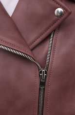 Женская кожаная куртка BATS темно-розового цвета, арт. FW20/S_020 | Фото 5 (Кросс-КТ: Куртка; Рукава: Длинные; Стили: Гранж; Материал внешний: Натуральная кожа; Женское Кросс-КТ: Замша и кожа; Длина (верхняя одежда): Короткие; Материал подклада: Вискоза)