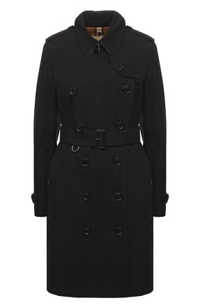 Женский хлопковый тренч kensington BURBERRY черного цвета по цене 175000 руб., арт. 8027934 | Фото 1 Женский хлопковый тренч kensington BURBERRY черного цвета, арт. 8027934 | Фото 1 (Материал подклада: Хлопок; Стили: Кэжуэл; Рукава: Длинные; Материал внешний: Хлопок; Длина (верхняя одежда): До середины бедра)