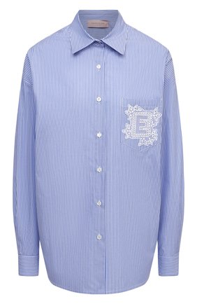 Женская хлопковая рубашка ERMANNO FIRENZE голубого цвета по цене 22700 руб., арт. D38ET CM25RIG | Фото 1 Женская хлопковая рубашка ERMANNO FIRENZE голубого цвета, арт. D38ET CM25RIG | Фото 1