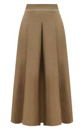 Женская льняная юбка LORO PIANA темно-бежевого цвета по цене 182000 руб., арт. FAL6345 | Фото 1