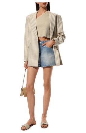 Женские джинсовые шорты EMPORIO ARMANI голубого цвета по цене 18350 руб., арт. 3K2J59/2DF7Z | Фото 2 Женские джинсовые шорты EMPORIO ARMANI голубого цвета, арт. 3K2J59/2DF7Z | Фото 2 (Кросс-КТ: Деним; Женское Кросс-КТ: Шорты-одежда; Длина Ж (юбки, платья, шорты): Мини; Стили: Гранж; Материал внешний: Хлопок)
