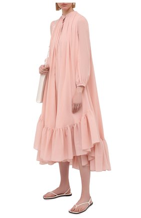Женское хлопковое платье ALEXANDER MCQUEEN светло-розового цвета по цене 209500 руб., арт. 657429/QAAAZ | Фото 2 Женское хлопковое платье ALEXANDER MCQUEEN светло-розового цвета, арт. 657429/QAAAZ | Фото 2